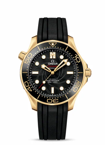 Omega Seamaster Diver 300M Master Co-Axial 42 James Bond Yellow Gold / Black / Rubber 210.62.42.20.01.001 (21062422001001)